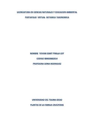 Portafolio Virtual Botanica Taxonomica