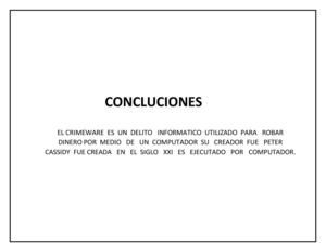 Conclusiones.