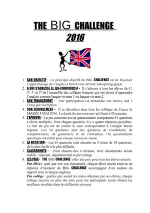 The Big Challenge 2016