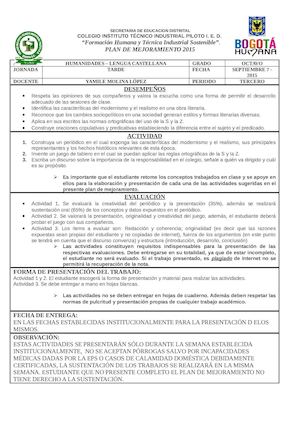 PLAN DE MEJORAMIENTO OCTAVO TERCER BIMESTRE