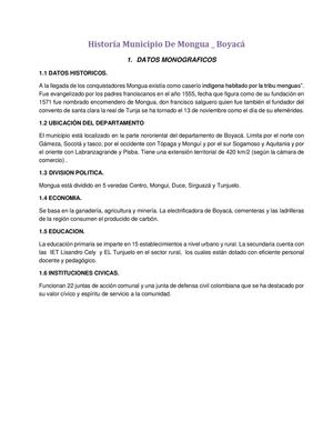 Historia De Mongua