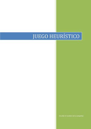 Fichas Del Juego Heuristico