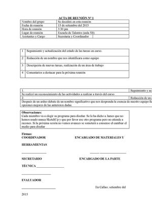 Acta De Reunión 1