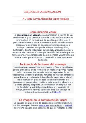 Medios De Comunicación  visual