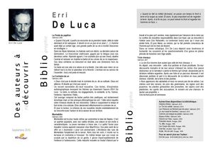 Auteurs à Re Découvrir Erri De Luca