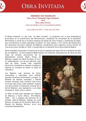 Hola de sala "La obra invitada: retrato de los hijos de Federico de Madrazo"
