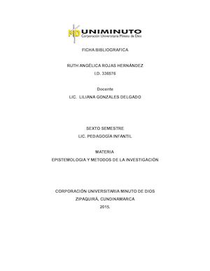 Ficha Bibliografica De Mi Investigacion