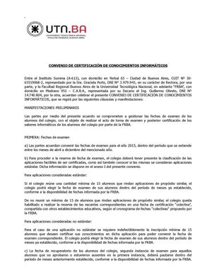 UTN BA Convenio De Certificación Colegio Summa- CABA