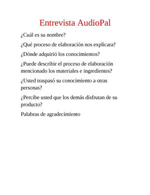 Entrevista Audio Pal Parra