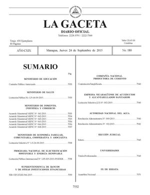 Gaceta No 180 Jueves 24 De Septiembre De 2015