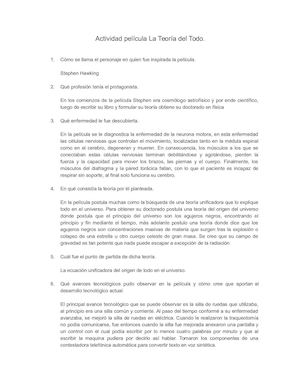 Cineforo La Teoría Del Todo