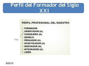 Perfil Del Formador Del Siglo Xxi