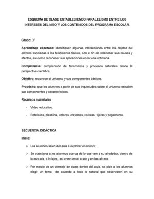 Plan De Clase Pedagogía Operatoria