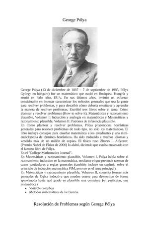 Servicio De Tutorías Bajo La Idea De George Pólya