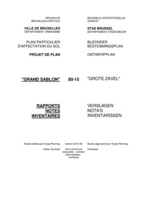 80-15 Grand-Sablon. Rapports, notes inventaires