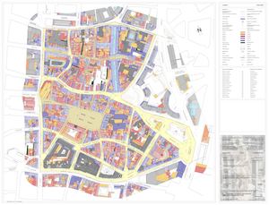 80-60 Ilot Sacré. Plan des toitures et des gabarits