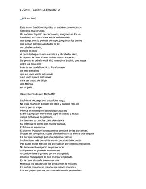 Intertextualidad Víctor Jara / Guerrillerokulto