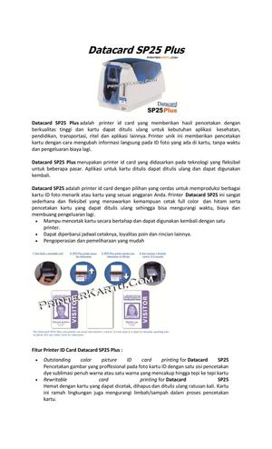 JUAL DATACARD SP25 PLUS