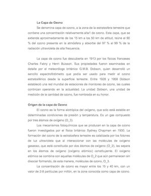 La Capa De Ozono
