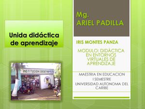 Unidad Didáctica De Aprendizaje