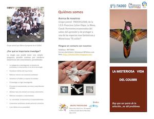Folleto La Misteriosa Vida del colibri