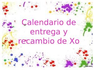 Entregas Y Recambio Setiembre Octubre