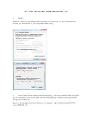TUTORIAL PARA CONFIGURAR ROUTER ENCORE