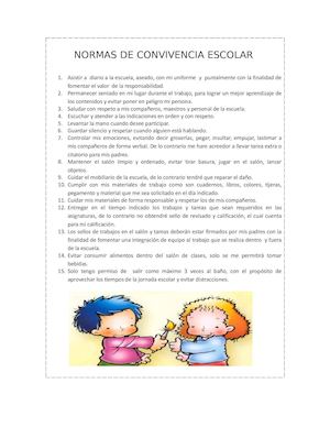 Normas De Convivencia Escolar