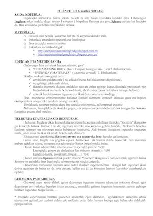 Science & English Lh 6 Euskeraz Eta Gazteleraz 2015 16