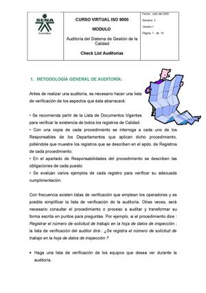 Check List Auditorias