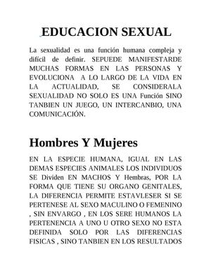 educacion sexual