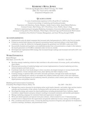 Resume Kimberly Jones