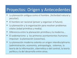 ORIGEN DE LOS PROYECTOS
