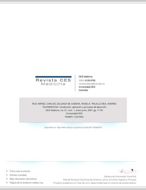 Telemedicina Introducción, Aplicación Y Principios De Desarrollo