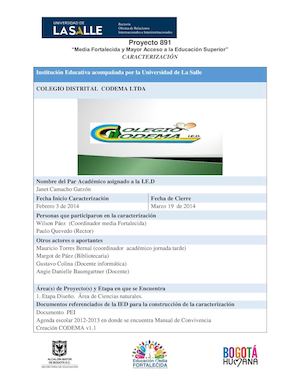 Caracterizacion Codema