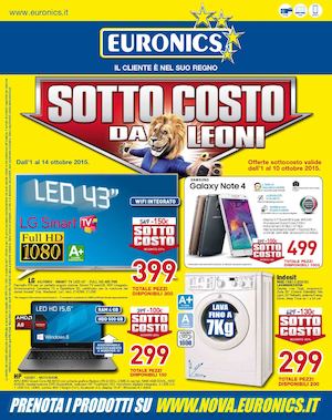 Volantino Euronics Nova dal 1 al 14 ottobre 2015