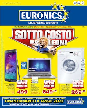 Volantino Euronics Galimberti dal 1 al 14 ottobre 2015