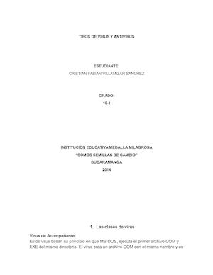 Clase De Virus Y Antivirus 2015