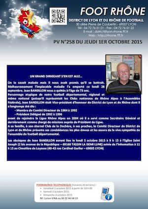 PV 258 du jeudi 1er octobre 2015