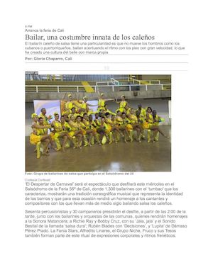 La Salsa en Cali sinonimo de identidad