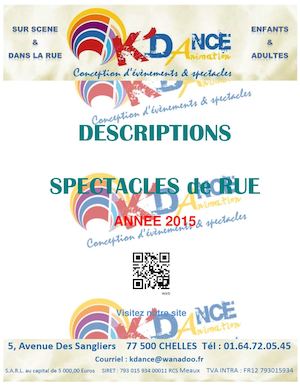K'Dance Animation - Catalogue 2015 : Spectacle de rue