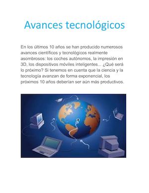 Avances Tecnológicos