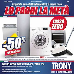 Volantino Trony Q dal 1 al 18 ottobre 2015