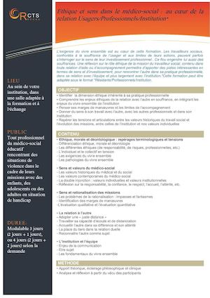 Ethique Et Sens Dans Le Médico Social Et Handicap