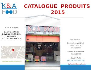 Catalogue Produit K&a Food Toulouse
