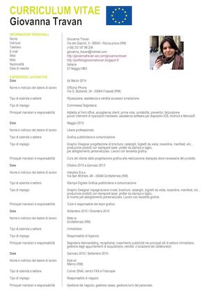 Cv Giovanna Travan 2015