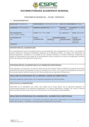 Física II PETROQUÍMICA