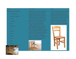 Triptico De La Elaboracion De Una Silla