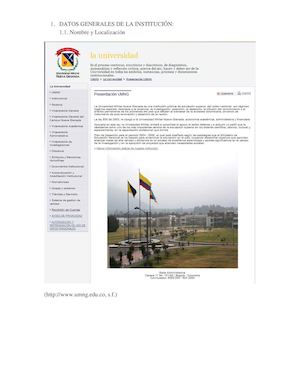 Presentación Universidad Militar Nueva Granada