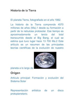 Historia De La Tierra Jose David Rodriguez